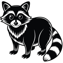 Adobe IllRaccoon Vector Silhouette, Raccoon Illustration, Raccoon Art Hand Drawn Line Art.ustrator Artwork