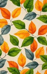 paper antique wallpaper with plant motifs isolated background 