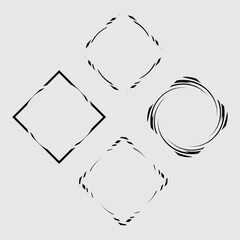 various unique border simple flat vector design