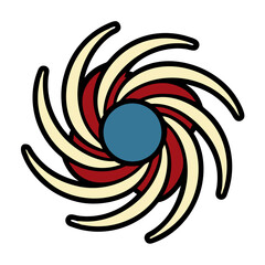 Fototapeta premium Abstract Swirl Design With Circular Center On white Background vector