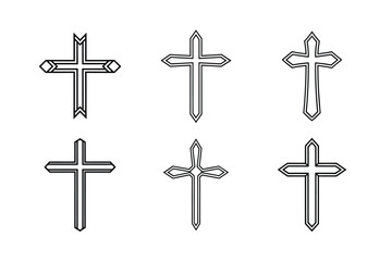 Gold Cross on White Wall with Religious and Spiritual Symbolism