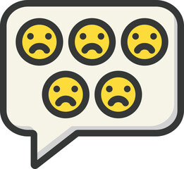 Obraz premium Bad Review Filled Line Icon