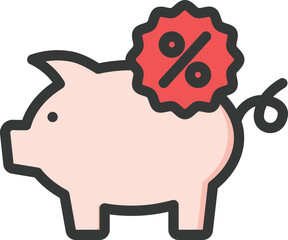 Best Deal Filled Line Icon