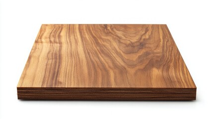 Wooden Cutting Board Displayed on White Background for Kitchen Use - Perfect for Culinary Arts, Cooking, and Food Preparation in Modern Kitchen Settings.