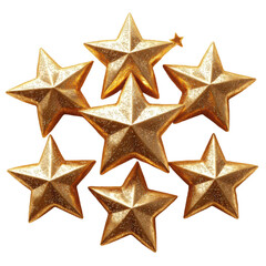 Glittering Gold Star Ornaments Festive Christmas Decoration Holiday Sparkle New Year s Eve