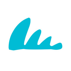 Abstract blue wave doodle