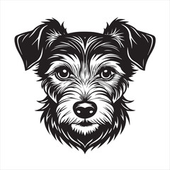 dog head silhouette vector style