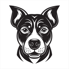 dog head silhouette vector style