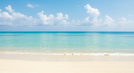 Fototapeta premium Azure Serenity: Tropical Beach Escape AI Generated