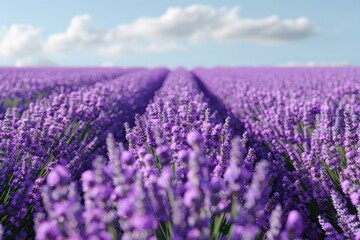 Expansive Lavender Fields in Provence with Rolling Hills and Vibrant Colors