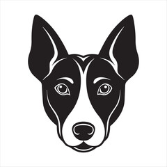 dog head silhouette vector style