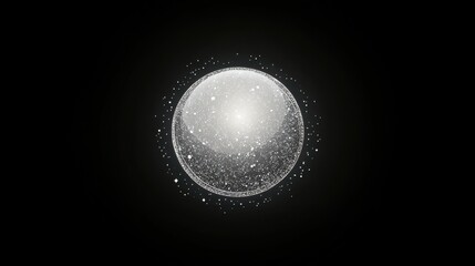 Obraz premium shining planet in space. 60 earth hour concept illustration