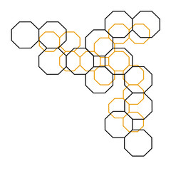 Fototapeta premium abstract background with hexagons