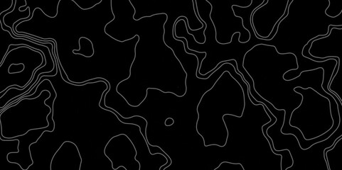 The black grey on white contours vector topography stylized height of the lines. The concept of a conditional geography scheme and the terrain path. Ultra wide. Map vector terrain Illustration.	