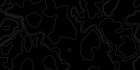 The black grey on white contours vector topography stylized height of the lines. The concept of a conditional geography scheme and the terrain path. Ultra wide. Map vector terrain Illustration.	