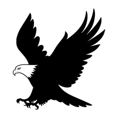Fototapeta premium Eagle Silhouette - Flying Bird Graphic