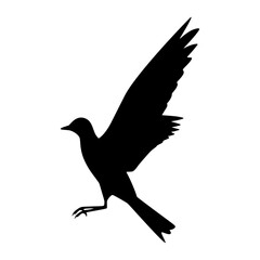 Bird Silhouette Flying - Vector Graphic