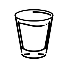 Glass of Water Icon - Vector Illustration