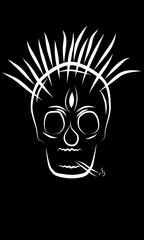 Human skull vector illustration 