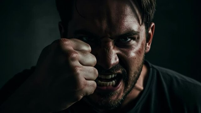 Intense workout session showcasing powerful strength training in a dimly lit modern gym