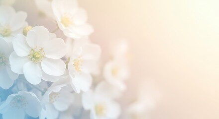 Fototapeta premium Dreamy Blossom: Soft Focus Floral Photography AI Generated