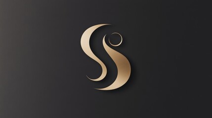 Obraz premium Abstract Gold Letter 'S' Design