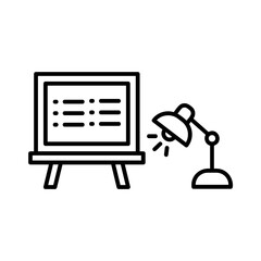 Bulletin Board & Task Lamp