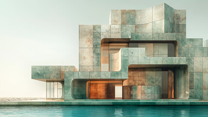 Arquitectura minimalista abstracta – Arte estructural moderno