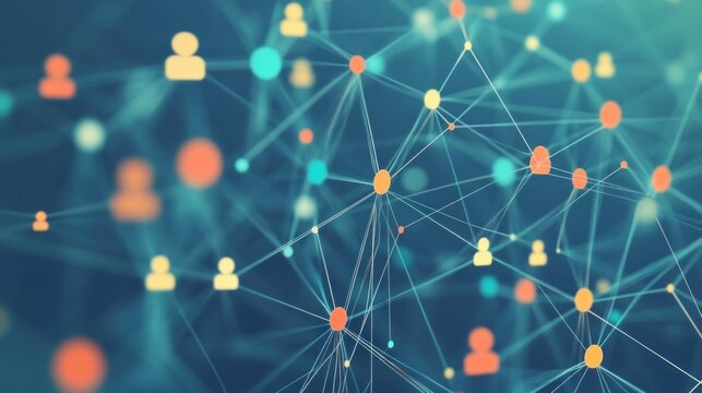 Abstract network of interconnected people