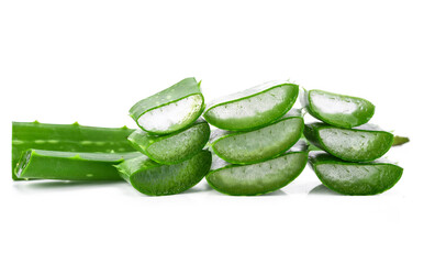 Aloe vera sliced isolated on transparen png.
