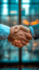 Apretón de manos profesional en el mundo de los negocios