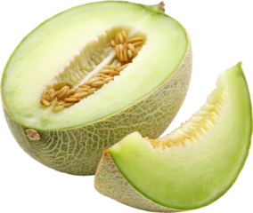 Honeydew melon its bright green flesh and sweet juicy texture