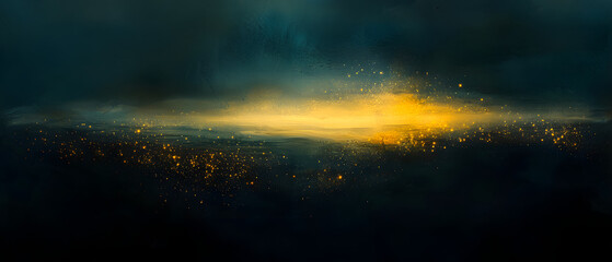 Fototapeta premium Ethereal Light Over Abstract Landscape with Sparkling Glow Effect