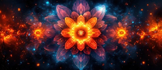 Cosmic Flower Pattern in Space