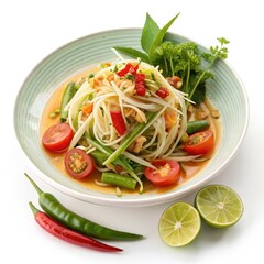 Spicy Thai Papaya Salad with Fresh Vegetables