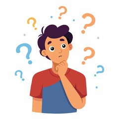 a man is thinking vector