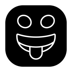 Squinting Face Tongue Flat Icon