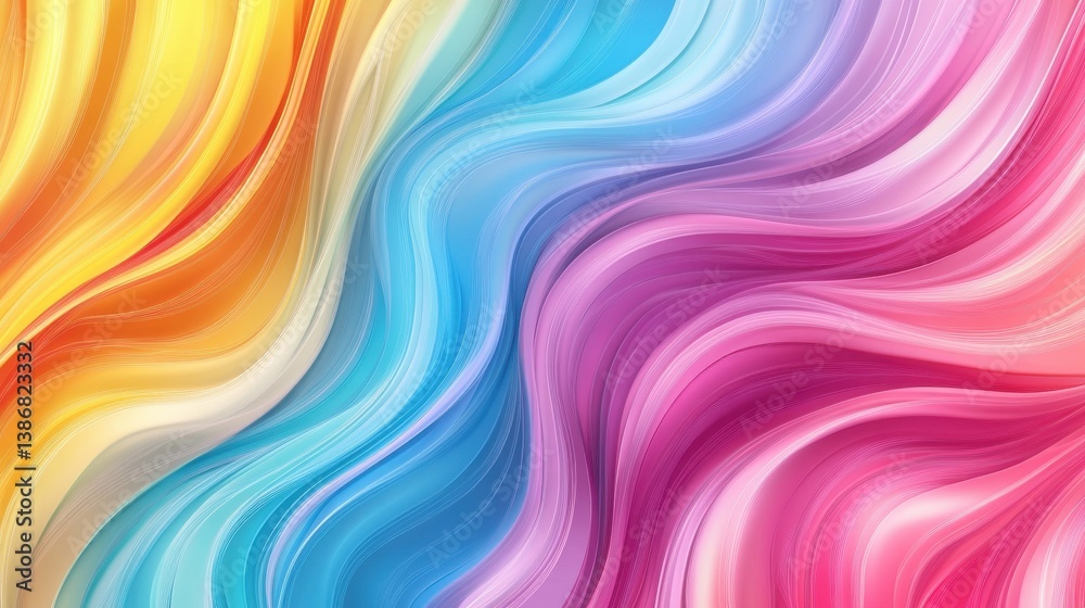 Poster abstract vector wave background. colored waves design element. curved lines isolated on white backgr