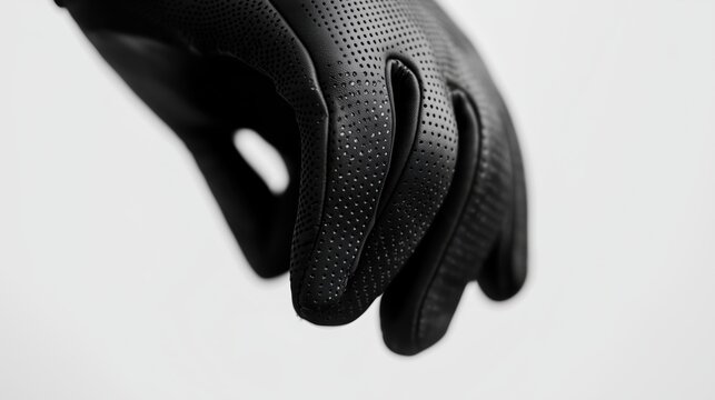 Close-up of a golf glove adjusting grip for better performance