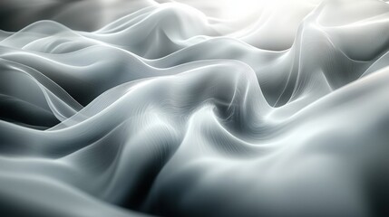 Obraz premium Abstract White Wavy Surface With Textured Details and Soft Lighting Background