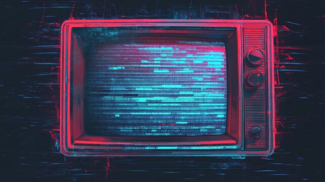 Glitch noise static television VFX pack. Visual video effects stripes background, CRT tv screen no signal glitch effect illustration