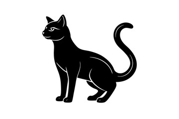 Obraz premium Elegant feline silhouette art