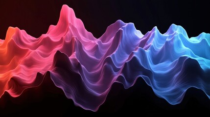 Fototapeta premium Vibrant Abstract Waves in Colorful Flowing Patterns and Textures