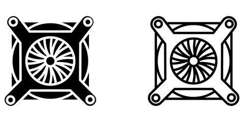 Air cooler icon on white background