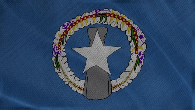 Flag of Northern Mariana, Northern Mariana 3D Animation flag waving in the wind. 4K Northern Mariana Flag Animation waving with fabric texture.
