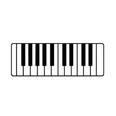 Fototapeta premium Piano keys illustration on a white background 