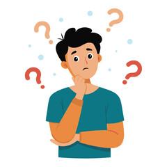 a man is thinking vector