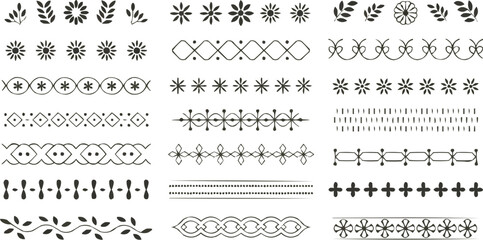 An elegant ornamental border set in black silhouette,