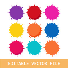 Color gradient circle backgrounds, abstract colors blend mesh with soft neon light, vector shapes. Color blend gradation texture