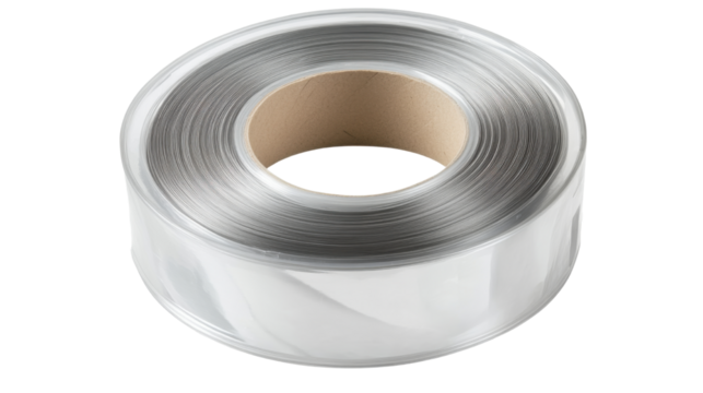 roll of steel isolated on white background 